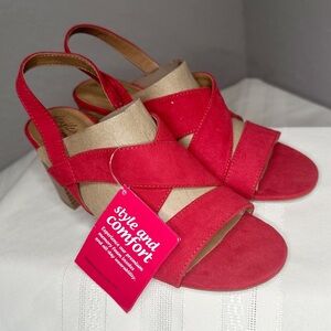 Stylish New Beautiful Red Women's Open Toes Sandal’s ~ New, never used